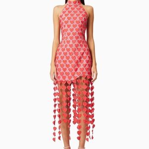 Elliat Elegant Red Heart Dress Anthropologie